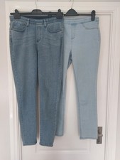 Two Pairs Of Denim Jeggings Size 14/M Diane Gilman & Denim & Co