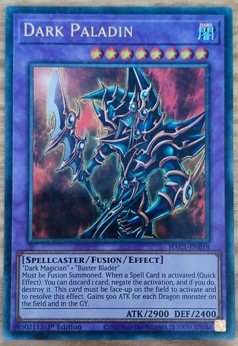 Hac1 en018 dark paladin duel - dark,