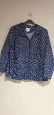 PRETTY MARKS & SPENCERS BLUE POLKA DOT LADIES RAIN MAC LIGHT SIZE LARGE
