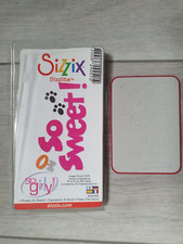 Sizzix Sizzlits  Die - Phrase So Sweet!  - 654432 (Dog Collar, Paw Prints)