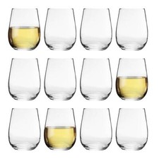 12x LAV Gaia Stemless White Wine Glasses Small Glass Red Drinking 360ml