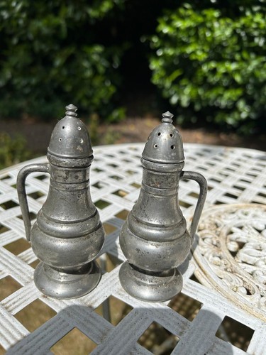 Antique pewter salt - antique,