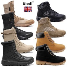 Mens Army Military Combat Boots Size Walking Lightweight Waterproof Work Shoes