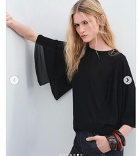 Zara Flowy Cape Blouse ZW