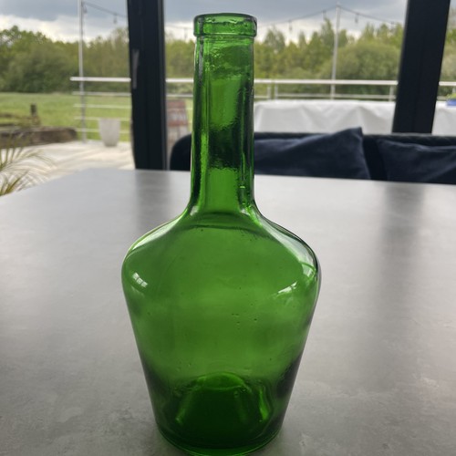 Vintage green bottle with - green,