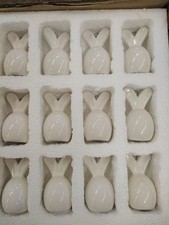 12 X WHITE Rabbit Bunny