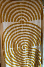 Habitat Geo Tufted Throw - White & Yellow - 125x150cm