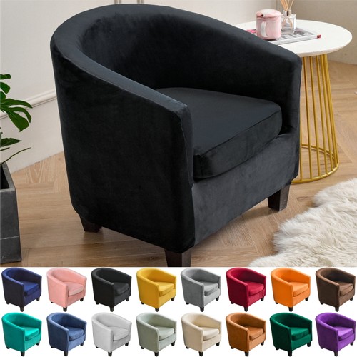 Stretch velvet tub chair - stretch,
