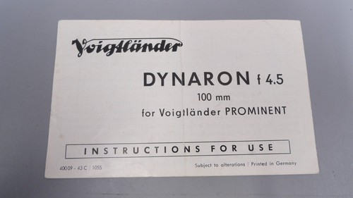 Vintage dynaron 5 100mm - f,
