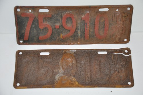 1929 illinois license - illinois, plate