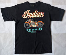 Vintage La Rocka T-Shirt - Indian Motorcycles on Black - Size 3 / Women’s Small