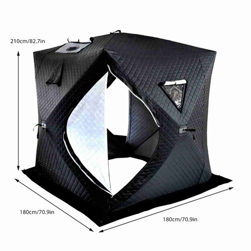 Black portable ice fishing - black,