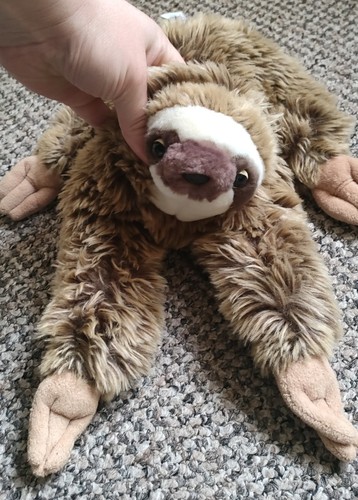 Natural world plush sloth soft - natural,