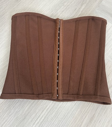 Prettylittlething brown corset - prettylittlething,