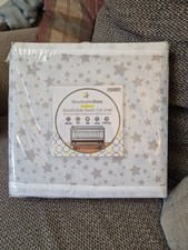 Breathable Baby Mesh Cot Liner. White, Grey Stars Fit All Cots. Safe. Rrp £25