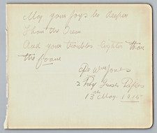 Hospital Autograph Page: Pte. W. Jones, 2nd Royal Irish Rifles, 13th May, 1915.