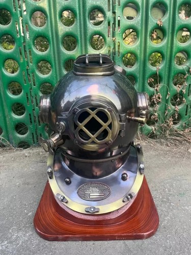 Antique diving helmet navy - antique,