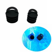 4PCS Kayak Scupper Plugs Soft Rubber Ocean Canoe Bungs Ribbed Black 3cm 4cm