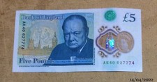 AK40 627774 - NEW £5 NOTE
