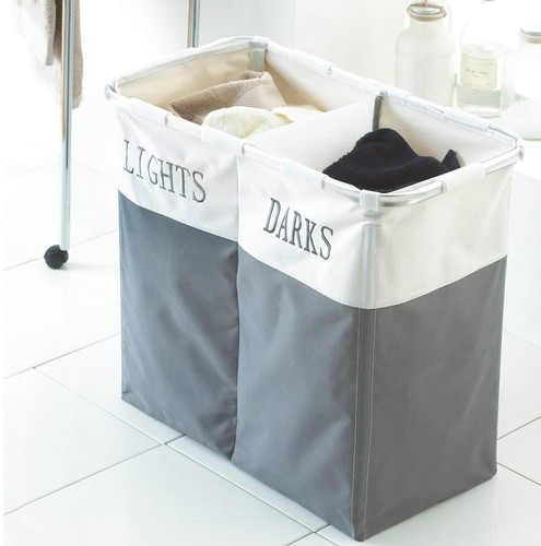 Compartment laundry basket - laundry,