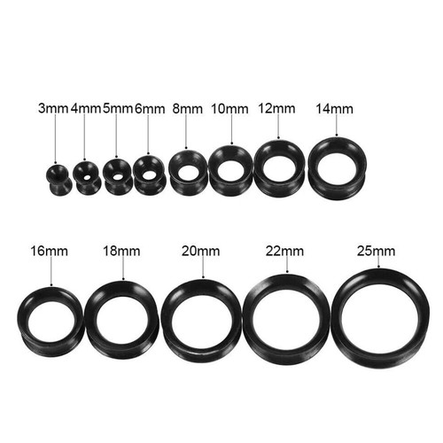 2pc black flesh tunnel - flesh,