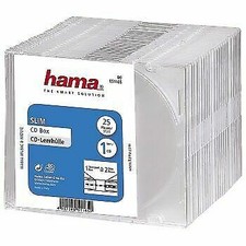 Hama Slim CD DVD Jewel Case, pack of 25, transparent ,