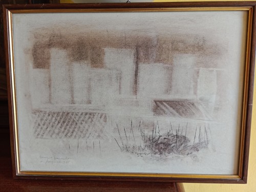 Preparatory pencil drawing - , by