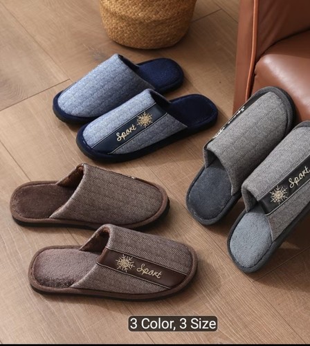 Men plush lined - plush-lined, slippers
