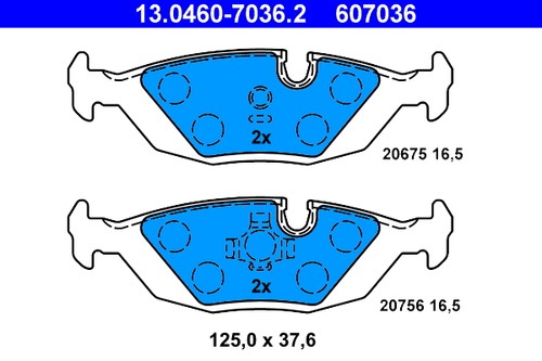 Rear brake pad set - pad,