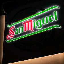 Illuminated Bar Pub Sign - San Miguel Working Ideal For Mancave