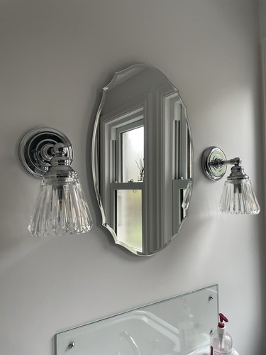 Pair bathroom wall lights - of,