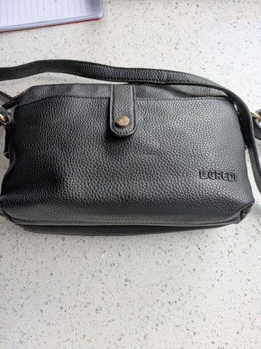 Credi black leather handbag - credi,