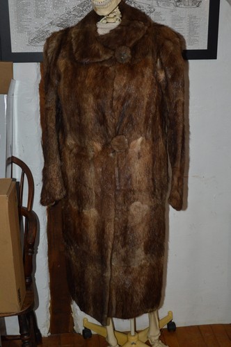Woman vintage fur coat - vintage,