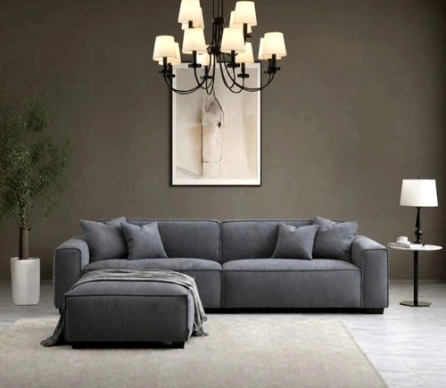 Dakota modern boucle charcoal - boucle,