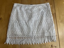 ZARA White LACE/GUIPURE SKIRT SIZE Large