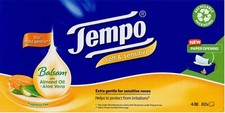12 x TEMPO  Soft & Sensitive Balsam Tissues (80 x 4 ply)