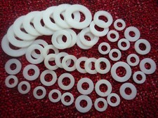 WHITE NYLON Flat WASHERS