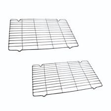 CHROME WIRE CAKE COOLING RACK BAKING CUPCAKE TRAY Non Stick Shelf Baking 2PK UK