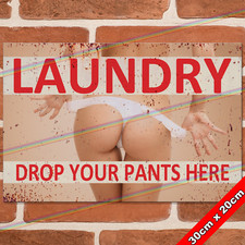 LAUNDRY 30cm Metal Signs
