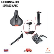 Foldable seat set for Kugoo M4 / M4 Pro Electric Scooter Red Saddle UK Seller