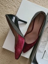 Millie's Designer Womens High Heels Court Shoes  Size 3 Burgundy And Black