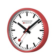 Mondaine Wall Clock Red/White