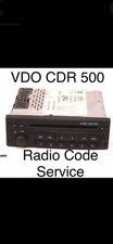 Vauxhall VDO CDR500 Radio Code
