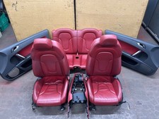 AUDI TT 8J MK2 2006-14 FRONT AND REAR RED LEATHER SEATS DOOR CARD CENTRE CONSOLE