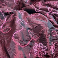 3D Floral Flowers Shot Taffeta