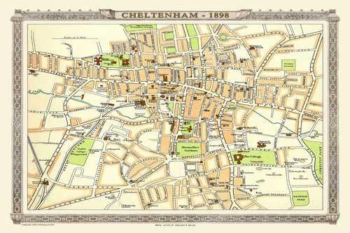 Old map cheltenham 1898 - old,