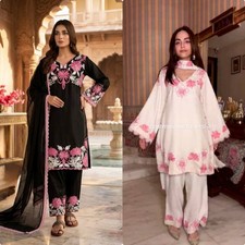 White Black Floral Farsi