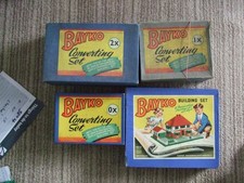 Bayko Plimpton complete Set 4 made of boxed 0, 0X, 1X, 2X and unboxed 3X