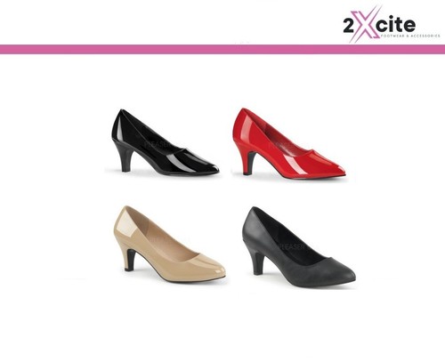 Pleaser block heel court shoes - block,