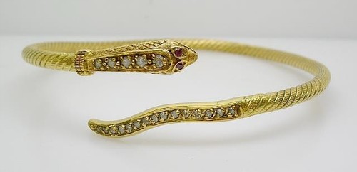 Vintage 22k gold - gold, serpent